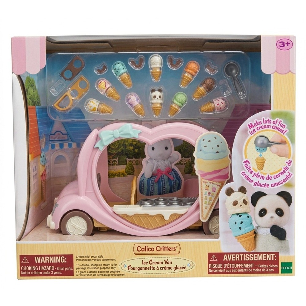Calico Critters Ice Cream Van, Item CC2025, Plastic Box Damage, New, Sealed